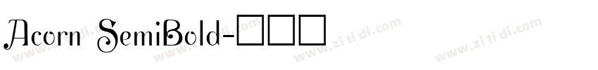Acorn SemiBold字体转换